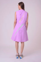 Load image into Gallery viewer, Blue strip lavender dress
