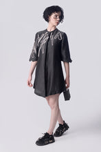 Load image into Gallery viewer, Black Scribble London Dress
