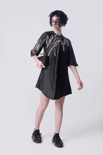 Load image into Gallery viewer, Black Scribble London Dress
