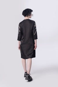 Black Scribble Whitechapel Dress