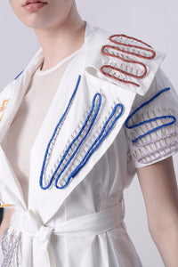 Scribble Wide Collar Shirt